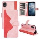 For Nokia C2 2nd Edition Stitching Horizontal Flip Leather Phone Case(Pink Red) - 1
