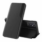 For Samsung Galaxy M23 5G Side Display Shockproof Horizontal Flip Leather Case(Black) - 1
