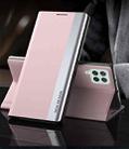 For Samsung Galaxy M33 5G Side Electroplated Adsorption Flip Leather Case(Pink) - 1