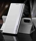 For Samsung Galaxy A13 4G Side Electroplated Adsorption Flip Leather Case(Silver) - 1