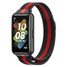 For Huawei Band 7 Milan Magnetic Watch Band(Black+Red) - 1