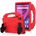 For Lenovo K10 TB-X6C6F 10.3 inch Thumb Bracket EVA Shockproof Tablet Case(Red) - 1