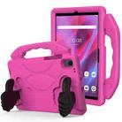 For Lenovo K10 TB-X6C6F 10.3 inch Thumb Bracket EVA Shockproof Tablet Case(RoseRed) - 1