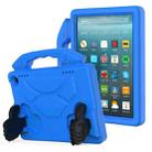 For Amazon Kindle Fire HD8 2020 Thumb Bracket EVA Shockproof Tablet Case(Blue) - 1