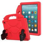 For Amazon Kindle Fire HD8 2020 Thumb Bracket EVA Shockproof Tablet Case(Red) - 1