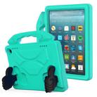 For Amazon Kindle Fire HD8 2020 Thumb Bracket EVA Shockproof Tablet Case(Glacial Green) - 1