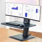 NORTH BAYOU NB S100 Computer Stand 22-27 inch Dual Monitor Mount with Keyboard Plate - 1