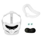 JD-391215 Suitable for Oculus Quest2 Generation VR Eye Mask Silicone Cover + Lens Cover Set(white) - 1