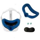 JD-391215 Suitable for Oculus Quest2 Generation VR Eye Mask Silicone Cover + Lens Cover Set(Navy blue) - 1