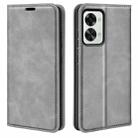 For OnePlus Nord 2T 5G Retro-skin Magnetic Suction Flip Leather Phone Case(Grey) - 1