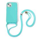 For iPhone 11 Pro Crossbody Lanyard Elastic Silicone Phone Case (Blue) - 1