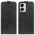 For OnePlus Nord 2T 5G R64 Texture Vertical Flip Leather Phone Case(Black) - 1