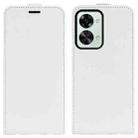 For OnePlus Nord 2T 5G R64 Texture Vertical Flip Leather Phone Case(White) - 1