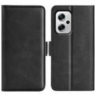 For Xiaomi Redmi Note 11T Pro / Note 11T Pro+ Dual-side Magnetic Buckle Flip Leather Phone Case(Black) - 1