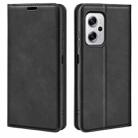 For Xiaomi Redmi Note 11T Pro / Note 11T Pro+ Retro-skin  Magnetic Suction Leather Phone Case(Black) - 1