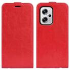 For Xiaomi Redmi Note 11T Pro / Note 11T Pro+ R64 Texture Vertical Flip Leather Phone Case(Red) - 1