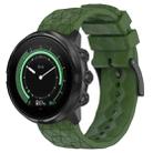 For Suunto 9 24mm Football Pattern Silicone Solid Color Watch Band(Amy Green) - 1