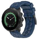 For Suunto 7 24mm Football Pattern Silicone Solid Color Watch Band(Navy Blue) - 1