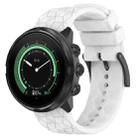 For Suunto Spartan Sport Wrist HR Baro 24mm Football Pattern Silicone Solid Color Watch Band(White) - 1