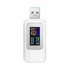 KWS-MX18 10 in 1 USB DC Tester Current 4-30V Voltage Meter Timing Ammeter Digital Meter(White) - 1