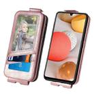 For Samsung Galaxy A42 5G Zipper Wallet Vertical Flip Leather Phone Case(Pink) - 3