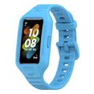For Huawei Band 7 Solid Color Silicone Integrated Watch Band(Skyblue) - 1