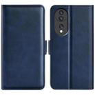 For Honor 70 Dual-side Magnetic Buckle Flip Leather Phone Case(Dark Blue) - 1