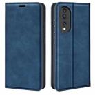 For Honor 70 Retro-skin Magnetic Suction Leather Phone Case(Dark Blue) - 1