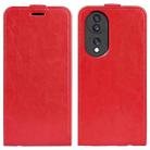 For Honor 70 R64 Texture Vertical Flip Leather Phone Case(Red) - 1