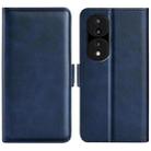 For Honor 70  Pro Dual-side Magnetic Buckle Horizontal Flip Leather Phone Case(Dark Blue) - 1