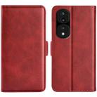 For Honor 70  Pro Dual-side Magnetic Buckle Horizontal Flip Leather Phone Case(Red) - 1