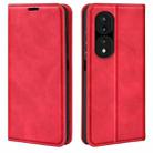 For Honor 70 Pro Retro-skin Magnetic Suction Leather Phone Case(Red) - 1