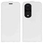 For Honor 70 Pro R64 Texture Vertical Flip Leather Phone Case(White) - 1