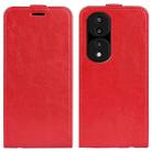 For Honor 70 Pro R64 Texture Vertical Flip Leather Phone Case(Red) - 1