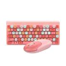 QW02 Wireless Keyboard Mouse Set(Pink) - 1