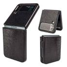 For Samsung Galaxy Z Flip4 Peacock Texture Phone Case(Black) - 1
