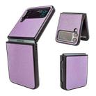 For Samsung Galaxy Z Flip4 Peacock Texture Phone Case(Light Purple) - 1