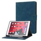 For iPad 10.2 2019 / 2020 / 2021 Calf Texture Horizontal Flip Leather Tablet Case(Light Blue) - 1