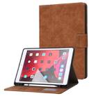 For iPad 10.2 2019 / 2020 / 2021 Calf Texture Horizontal Flip Leather Tablet Case(Brown) - 1
