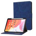 Calf Texture Horizontal Flip Leather Tablet Case For iPad Air 2022 / 2020 10.9(Dark Blue) - 1