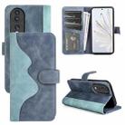 For Honor 70 Stitching Horizontal Flip Leather Phone Case(Blue) - 1