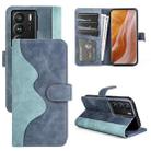 For ZTE Axon 40 Ultra  Stitching Horizontal Flip Leather Phone Case(Blue) - 1