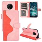 For Nokia C200 Stitching Horizontal Flip Leather Phone Case(Pink Red) - 1
