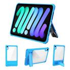 Transparent Acrylic PC TPU Tablet Case with Holder For iPad mini 6 (Blue) - 1