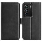 For ZTE Axon 40 Ultra Dual-side Magnetic Buckle Leather Phone Case(Black) - 1