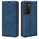 For ZTE Axon 40 Ultra Retro-skin  Magnetic Suction Leather Phone Case(Dark Blue) - 1