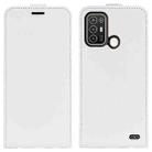 For ZTE Blade A52 R64 Texture Vertical Flip Leather Phone Case(White) - 1