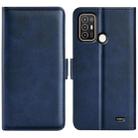 For ZTE Blade A52 Dual-side Magnetic Buckle Leather Phone Case(Dark Blue) - 1