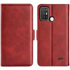 For ZTE Blade A52 Dual-side Magnetic Buckle Leather Phone Case(Red) - 1