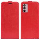 For Motorola Moto G42 R64 Texture Vertical Flip Leather Phone Case(Red) - 1